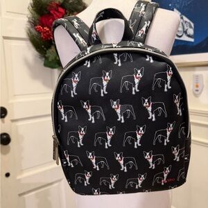 Marc Tetro Boston Terrier Print Black Backpack